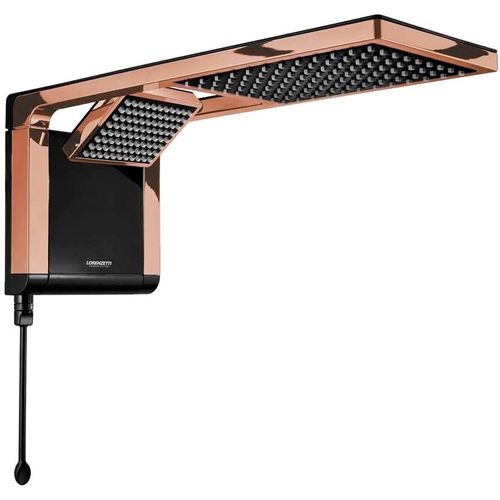 Ducha Acqua Duo Preto/Rose Gold 220V 7800W Lorenzetti