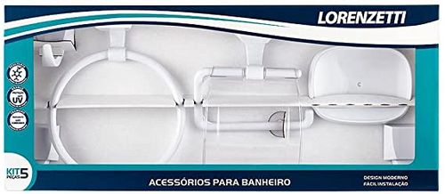 Kit de Acessórios p/ Banheiro 5 Peças Branco 2000 F24 Attic Lorenzetti