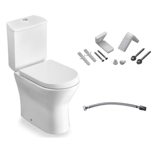 VASO NEXO COM CAIXA ACOPLADA BRANCO (COMBO 6 PEÇAS) ROCA