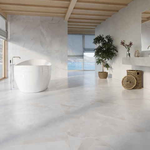 Porcelanato Onix Bianco Satin Extra 90x90 Biancogres