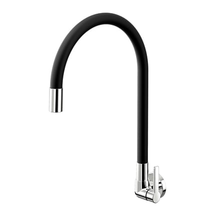 TORNEIRA COZINHA PAREDE DOCOL GALI FLEX CROMADO E PRETO