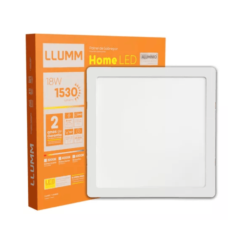 Painel Led Bronzeart Sobrepor Quadrado 18w 6500k