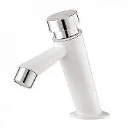 TORNEIRA LAVATORIO MESA AUTOMÁTICA TIGRE BRANCA/CROMADO 1/2